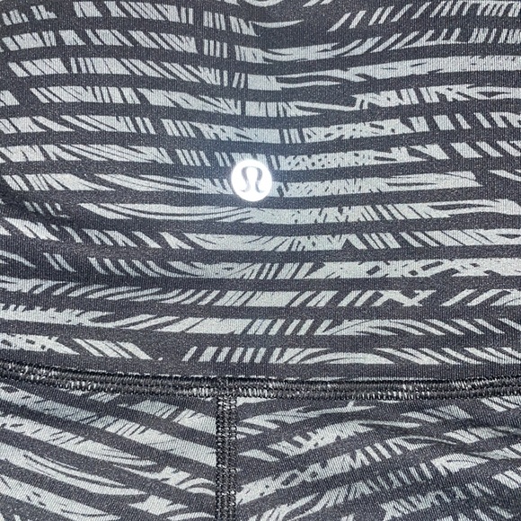 Lululemon Wunder Under Crop II *Full-On Luon (Roll Down) Stripe Play Slate Black - Picture 10 of 11